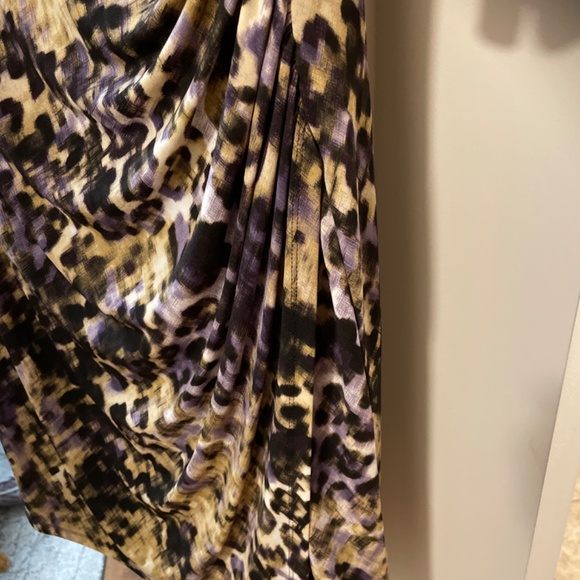 Lauren Ralph Lauren animal Print 3/4 Sleeve Ruched Faux Wrap Dress Size 4 - Picture 6 of 7